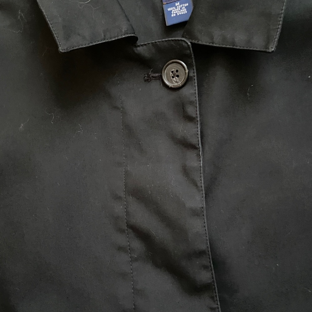 GAP VINTAGE BLACK MIDI TRENCH COAT - Picture 6 of 8